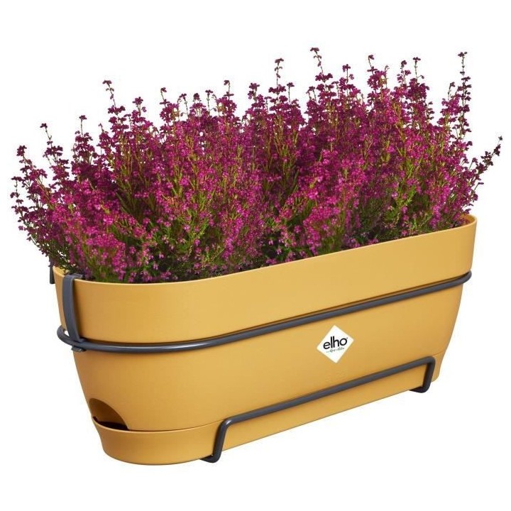 Planteur Rectangle VIBIA - Plastique - Réservoir - Ø50 - Jaune Miel