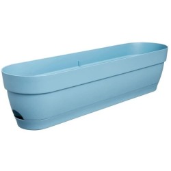 Planteur Rectangle VIBIA - Plastique - Réservoir - Ø70 - Bleu Vintage