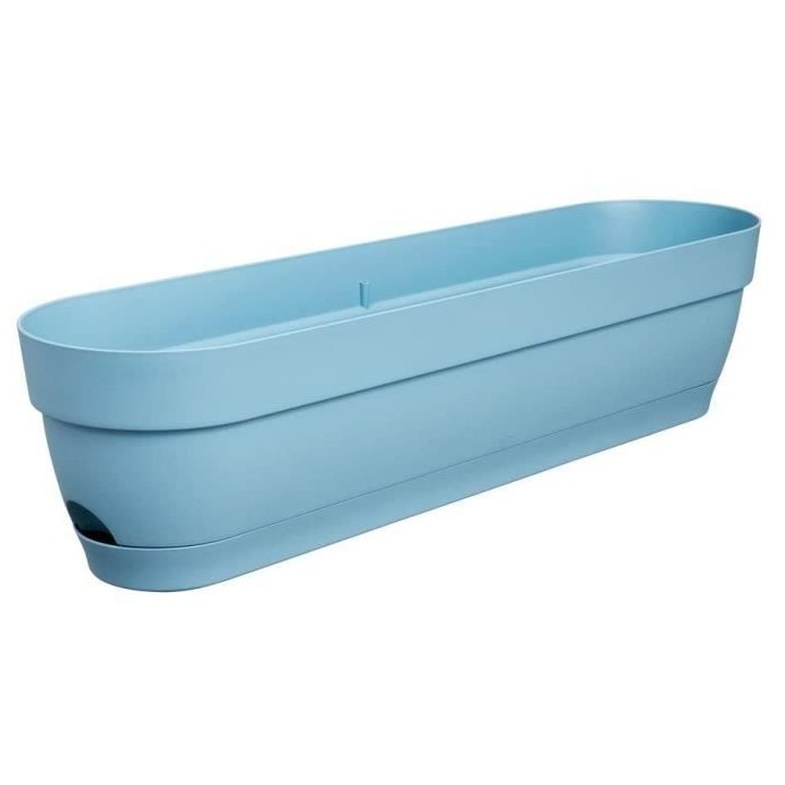 Planteur Rectangle VIBIA - Plastique - Réservoir - Ø70 - Bleu Vintag