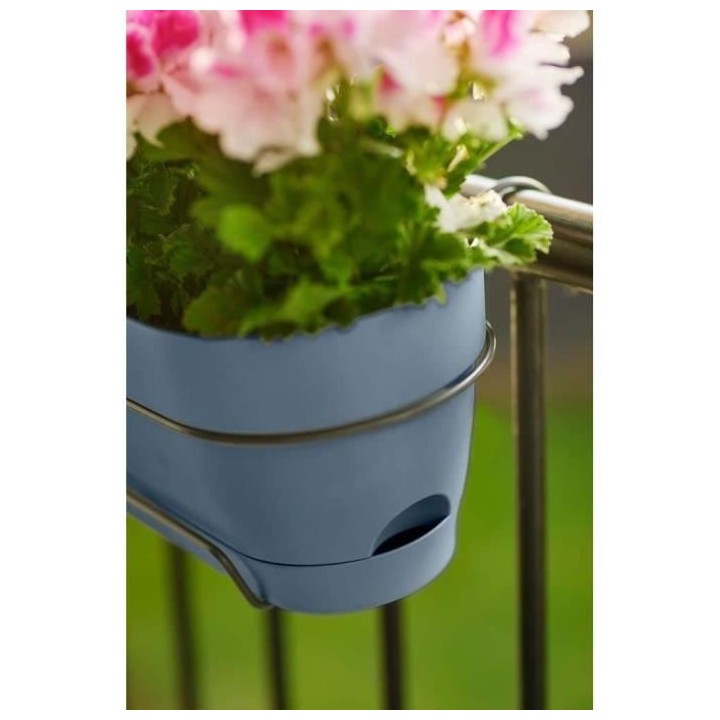 Planteur Rectangle VIBIA - Plastique - Réservoir - Ø70 - Bleu Vintag