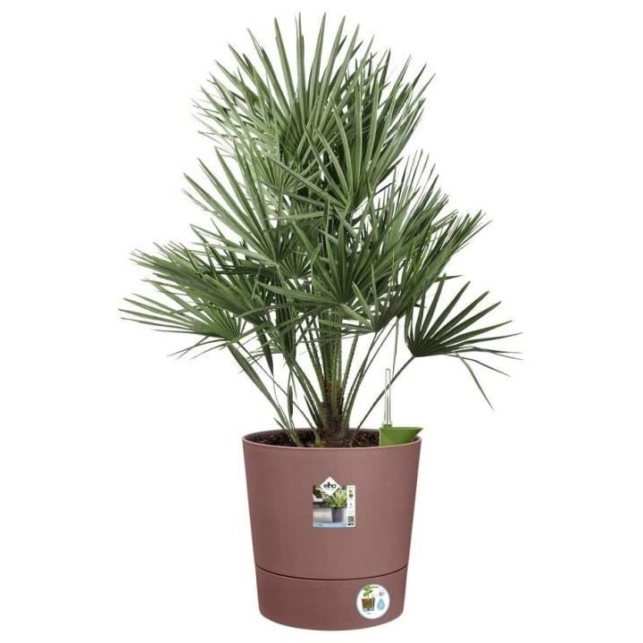 Pot De Fleurs Rond GREENSENSE AQUA CARE - Plastique Réservoir - Avec