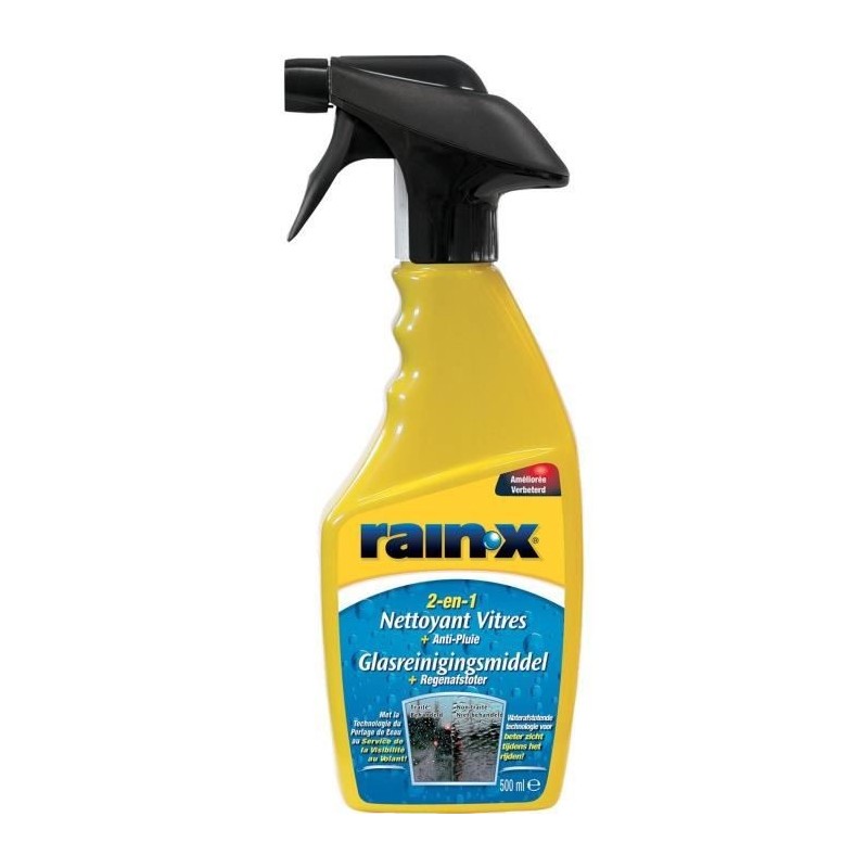 Rain-X 2 en 1 Nettoyant Vitres Déperlant - 500 ml