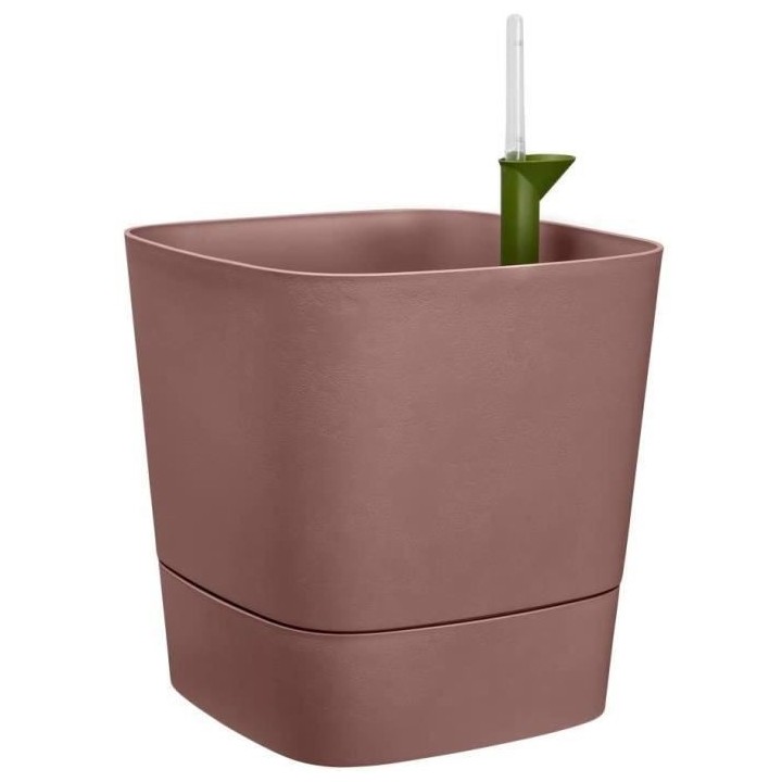 Pot De Fleurs Carré GREENSENSE AQUA CARE - Plastique Réservoir - Ave