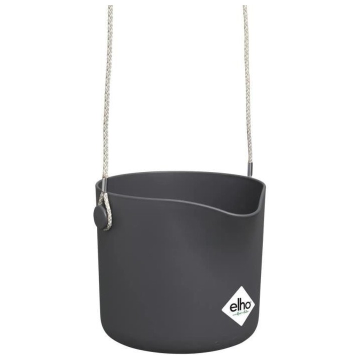 Pot De Fleurs Rond B.FOR - Plastique - Ø18 - Anthracite