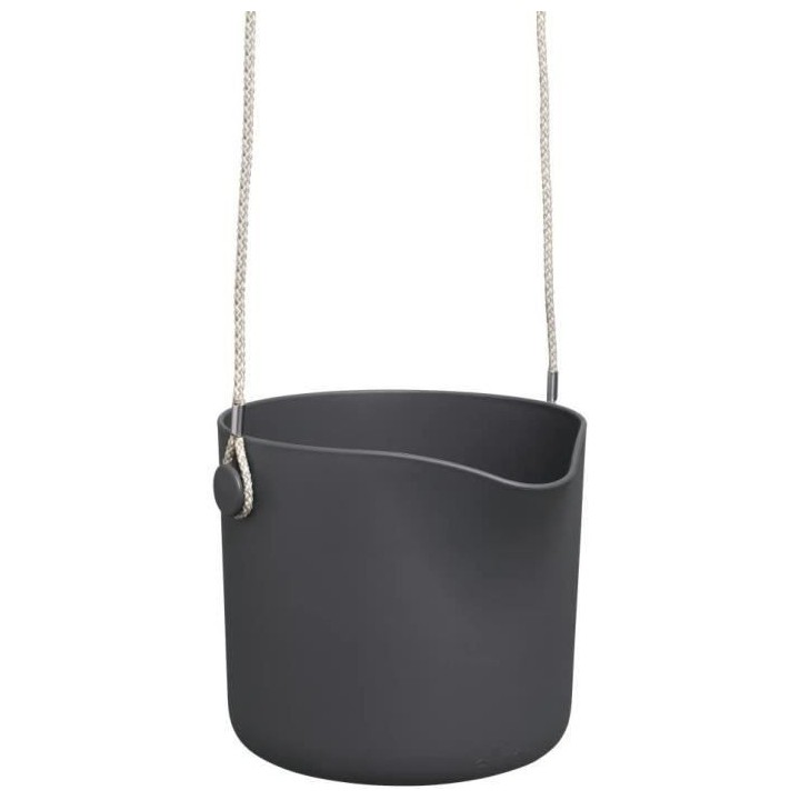 Pot De Fleurs Rond B.FOR - Plastique - Ø18 - Anthracite