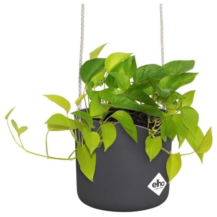 Pot De Fleurs Rond B.FOR - Plastique - Ø18 - Anthracite