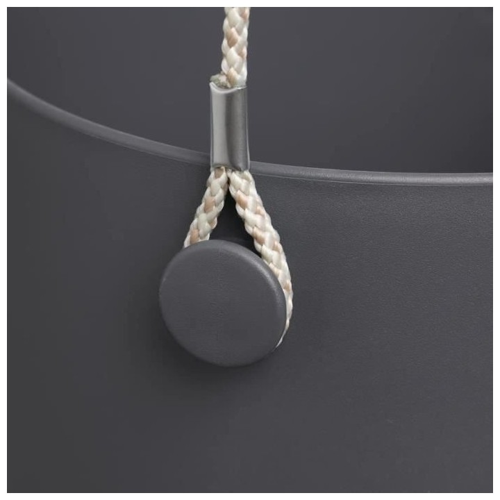 Pot De Fleurs Rond B.FOR - Plastique - Ø18 - Anthracite