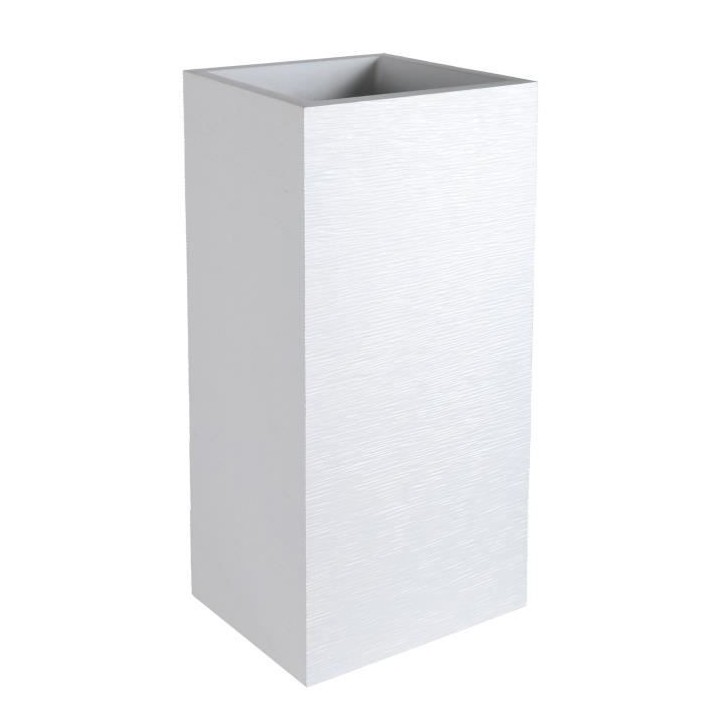 EDA Pot de fleurs haut carré Graphit - 39,5 x 39,5 x H 80 cm - 31 L -