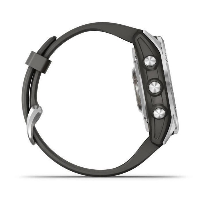 Montre GPS connectée - GARMIN - Fenix 7S - Argent avec bracelet gris