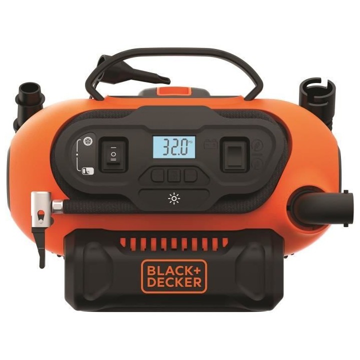 Gonfleur-Compresseur Filaire ou sans-fil 18V / 220V BLACK+DECKER - 11