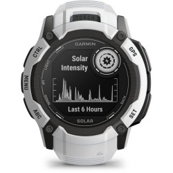 Montre GPS connectée - GARMIN - Instinct 2X Solar Blanche