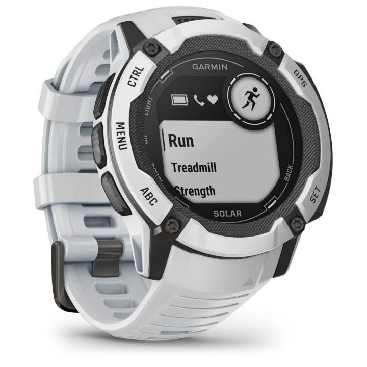 Montre GPS connectée - GARMIN - Instinct 2X Solar Blanche