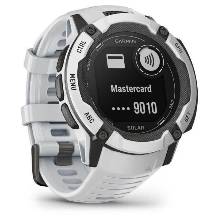 Montre GPS connectée - GARMIN - Instinct 2X Solar Blanche
