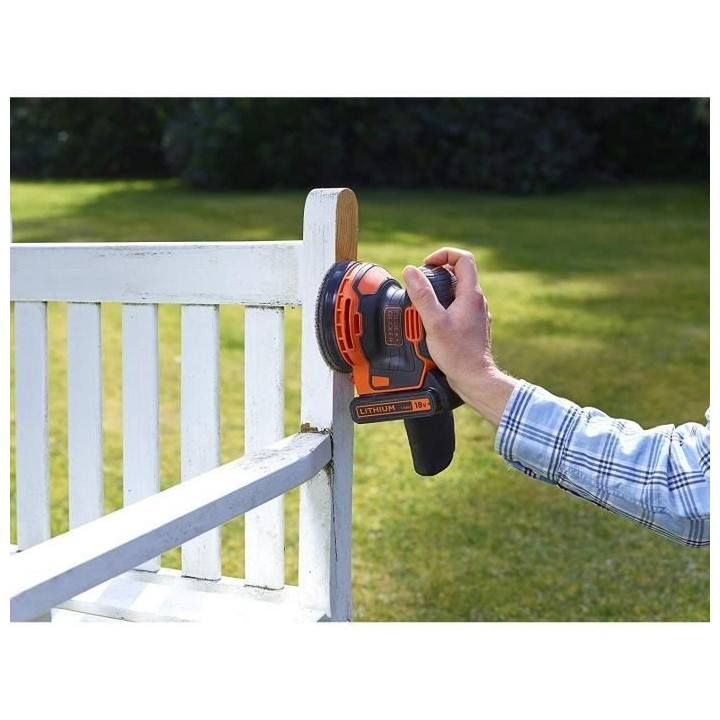 Ponceuse excentrique sans-fil 18V BLACK+DECKER (Livrée sans Batterie