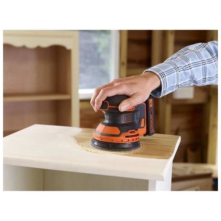 Ponceuse excentrique sans-fil 18V BLACK+DECKER (Livrée sans Batterie