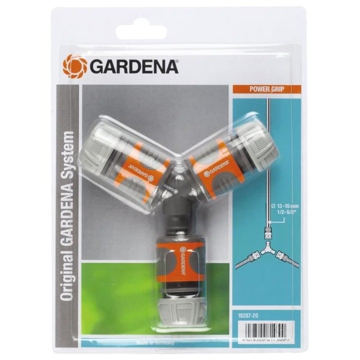 GARDENA Nécessaire de dérivation – Raccordement triple – Compati