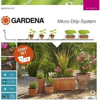GARDENA Kit d'arrosage goutte-a-goutte pour plantes en pots M – Micr