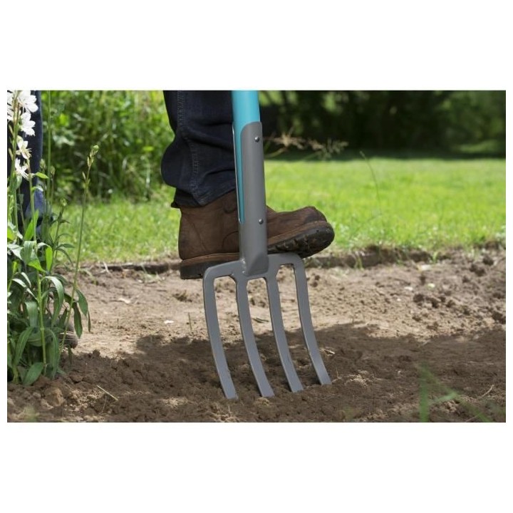 GARDENA Fourche a becher NatureLine– Manche bois 100% FSC – Poign