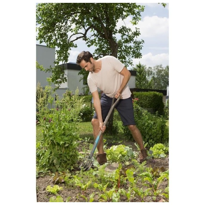 GARDENA Fourche a becher NatureLine– Manche bois 100% FSC – Poign