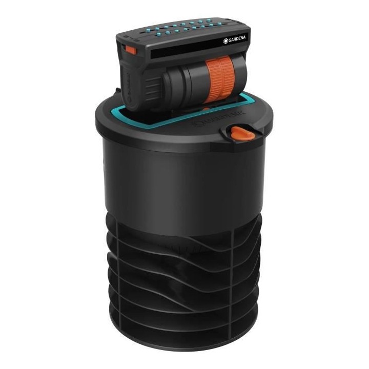 GARDENA Arroseur oscillant escamotable OS 140 – Pour surfaces carré