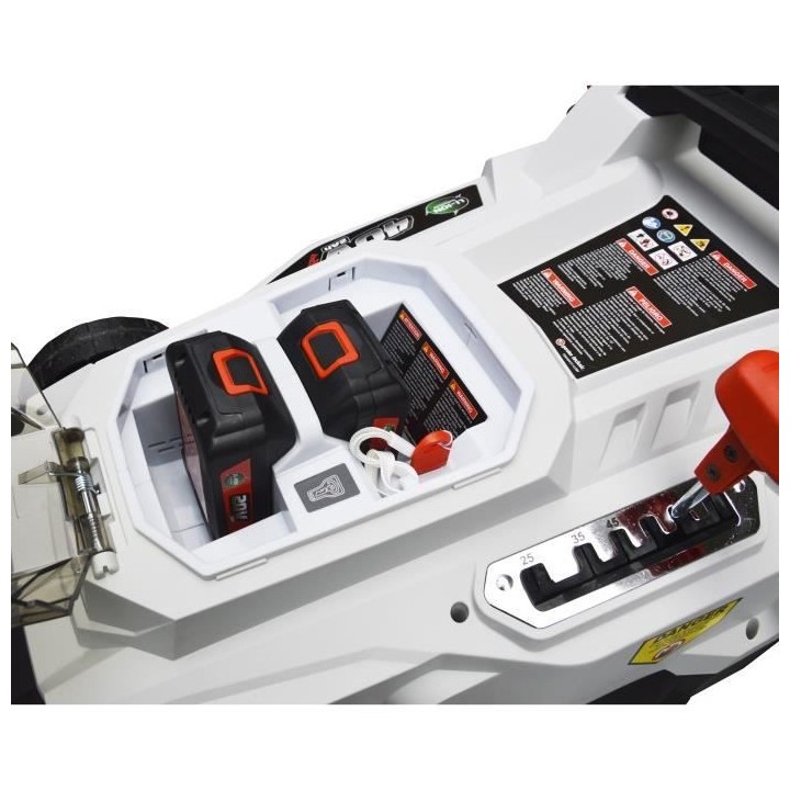 Tondeuse a batterie 37cm 40V (2x 20V 2Ah) - Moteur induction - Fonctio
