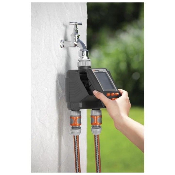 GARDENA Programmateur d'arrosage MutiControl Duo – Ecran LCD – Pil