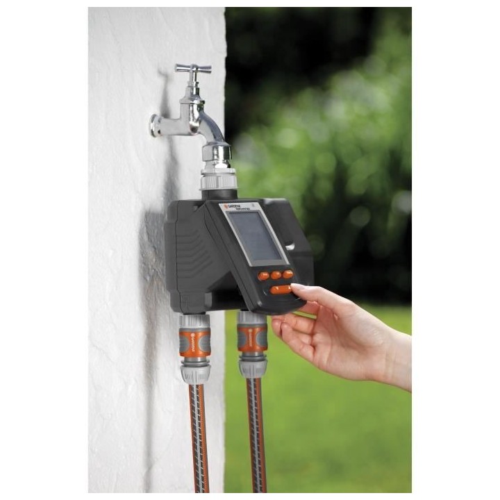 GARDENA Programmateur d'arrosage MutiControl Duo – Ecran LCD – Pil