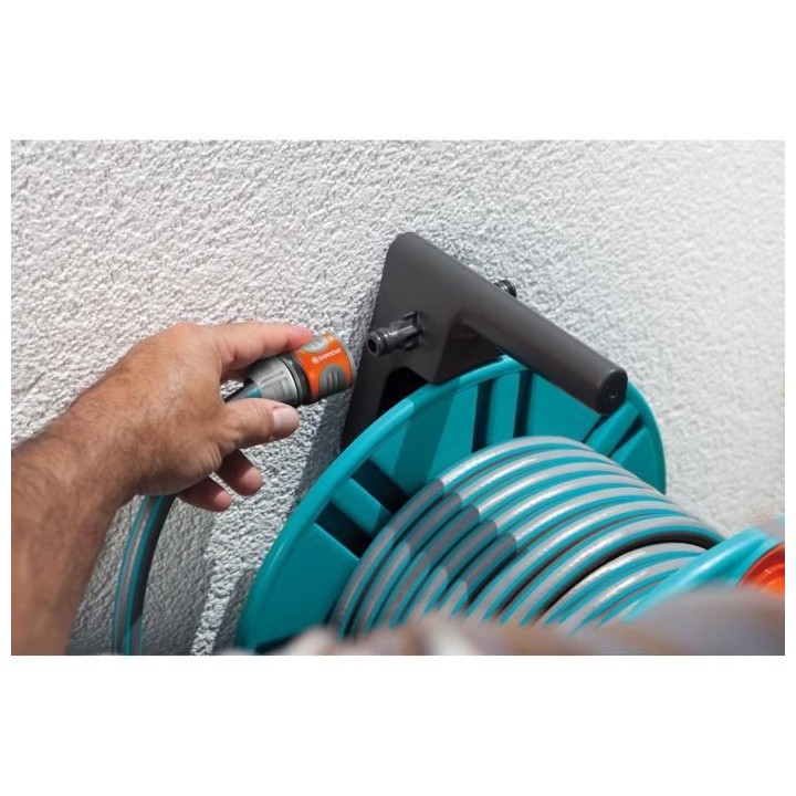 GARDENA Dévidoir mural Classic 60 – Longueur 60m max – Adapté to