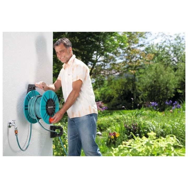 GARDENA Dévidoir mural Classic 60 – Longueur 60m max – Adapté to