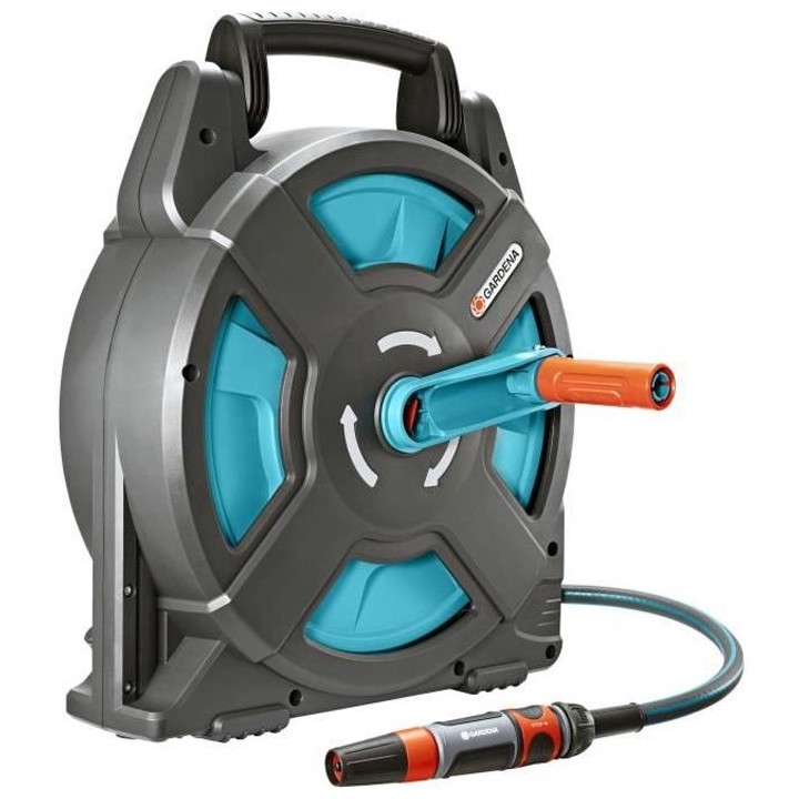 GARDENA Dévidoir portable Classic 15 équipé – Longueur tuyau 15m