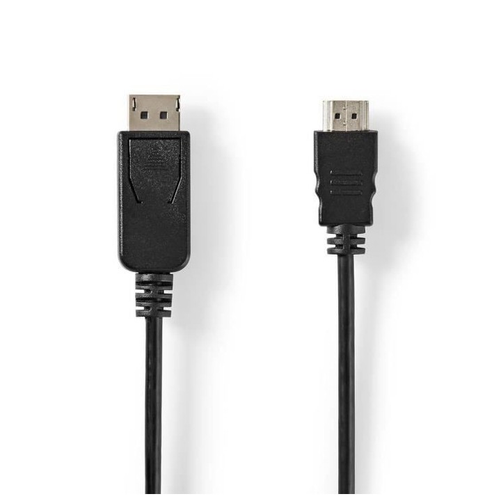 Câble HDMI / Display Port 1.2 2m noir 4k/60hz.
