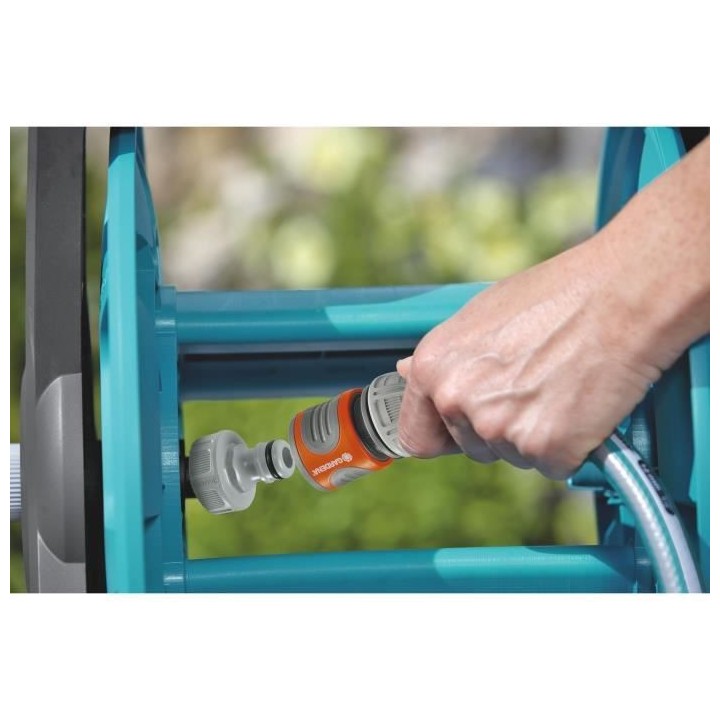 GARDENA Dévidoir Classic 50 – Structure compacte – Manivelle plia