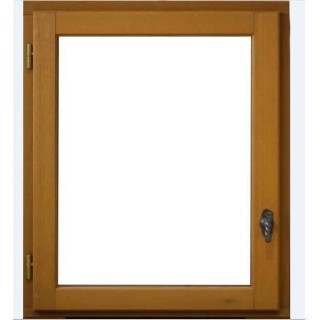 Fenetre 1 vantail tirant gauche - H.75 x L.80 cm - Bois exotique