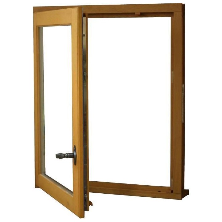 Fenetre 1 vantail tirant gauche - H.75 x L.80 cm - Bois exotique