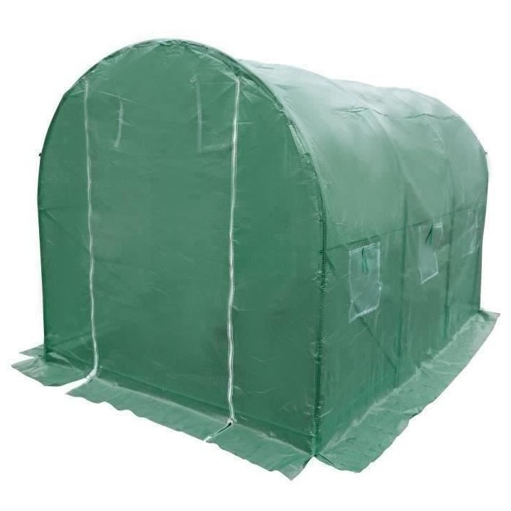 Serre de Jardin tunnel - 6 m2 - Toile en polyéthylene 140g & tube aci