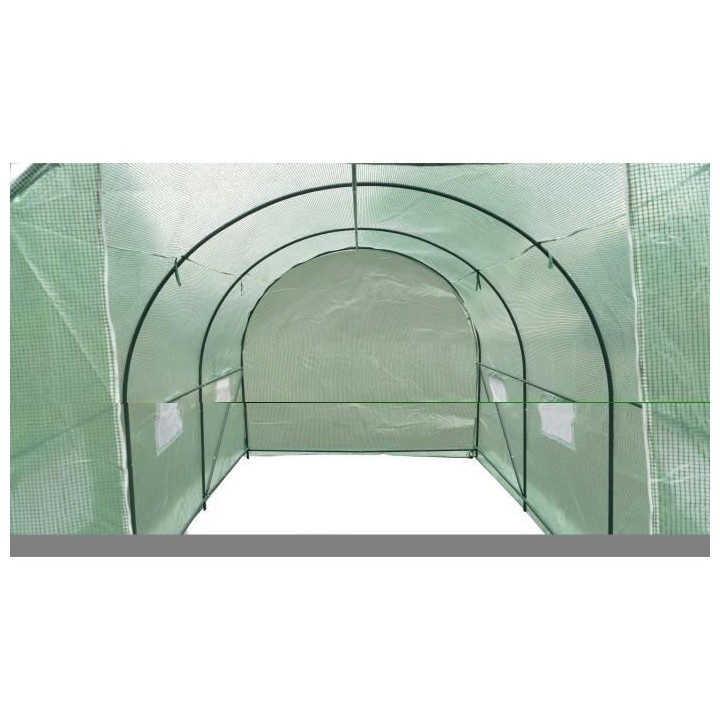 Serre de Jardin tunnel - 6 m2 - Toile en polyéthylene 140g & tube aci