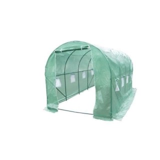 Serre de jardin tunnel 9m² - Toile en polyéthylene 140g -Tube acier