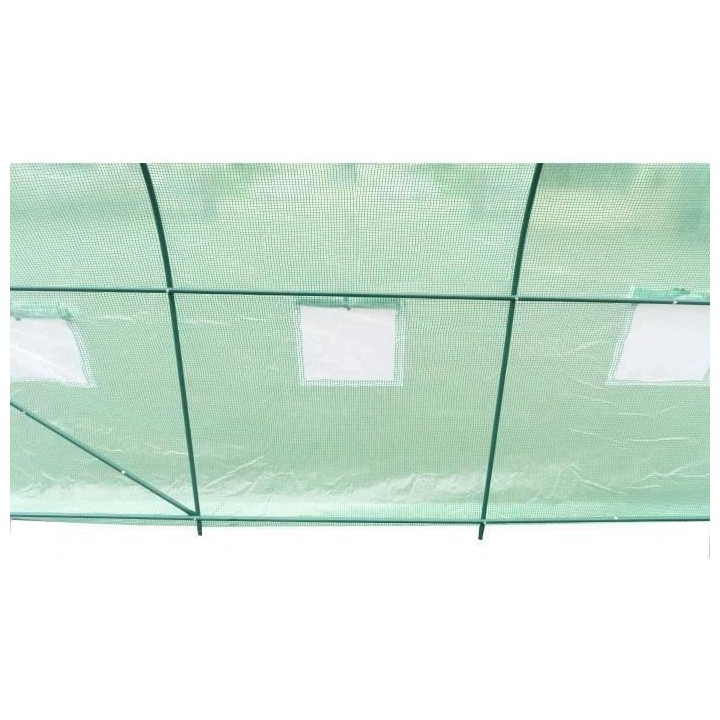 Serre de jardin tunnel 9m² - Toile en polyéthylene 140g -Tube acier