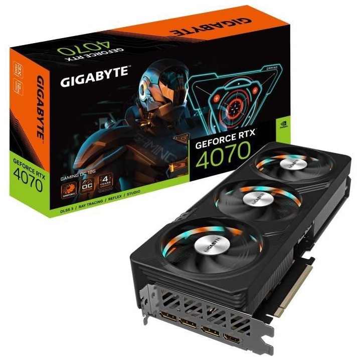 GIGABYTE - GeForce - Carte Graphique - RTX 4070 GAMING OC - 12G
