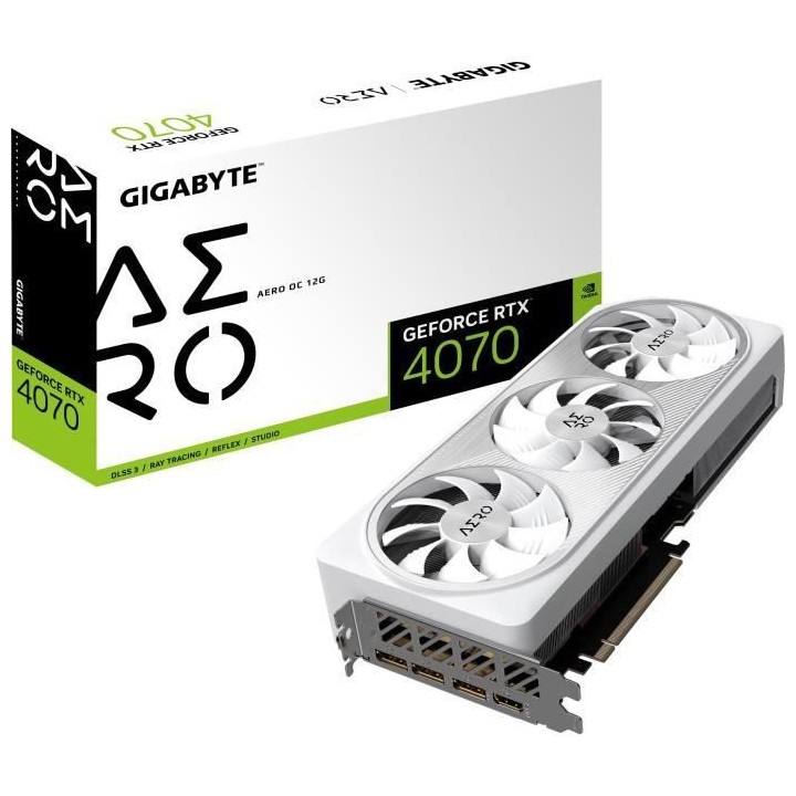GIGABYTE - GeForce - Carte Graphique - RTX 4070 AERO OC - 12G