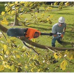 BLACK+DECKER Coupe-Branches 20 cm 18V 2 Ah GPC1820L20-QW Tendeur De Chaîne Avec Clé