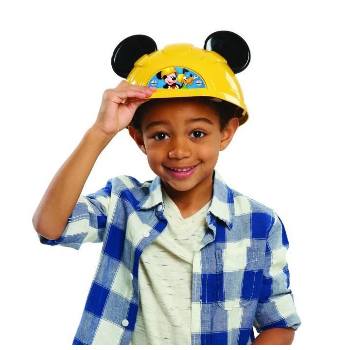Mickey, Seau a outils avec casque de chantier, 25 pieces, Jouet pour e