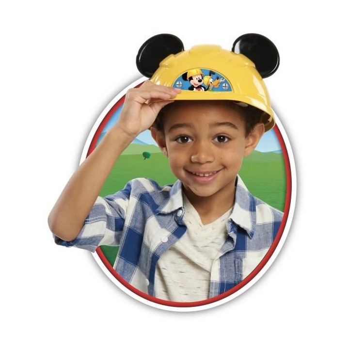 Mickey, Seau a outils avec casque de chantier, 25 pieces, Jouet pour e
