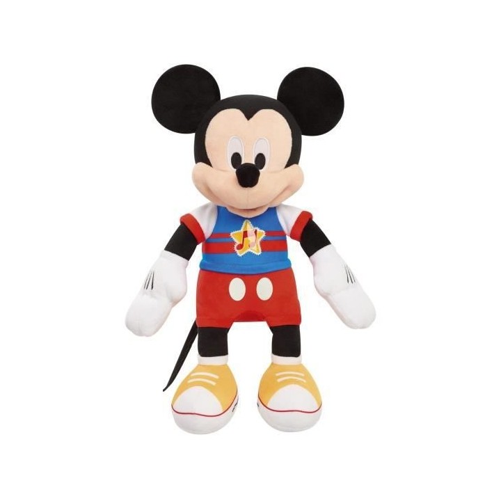 Mickey, Peluche musicale, avec fonctions sonores et lumineuses, 30 cm,