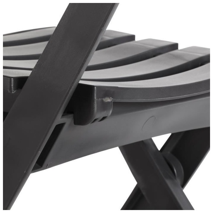 GROSFILLEX Chaise pliante Miami - Anthracite