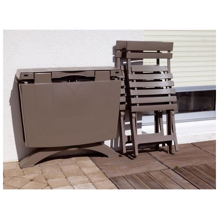 GROSFILLEX Chaise pliante Miami - Taupe