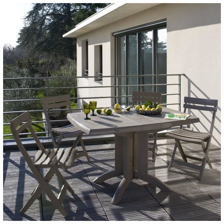 GROSFILLEX Chaise pliante Miami - Taupe