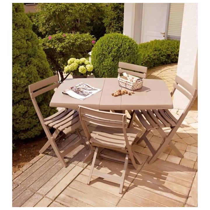 GROSFILLEX Chaise pliante Miami - Taupe