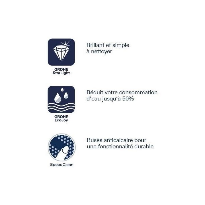 GROHE Ensemble de douche 2 jets avec barre Vitalio Comfort 100 Chromé