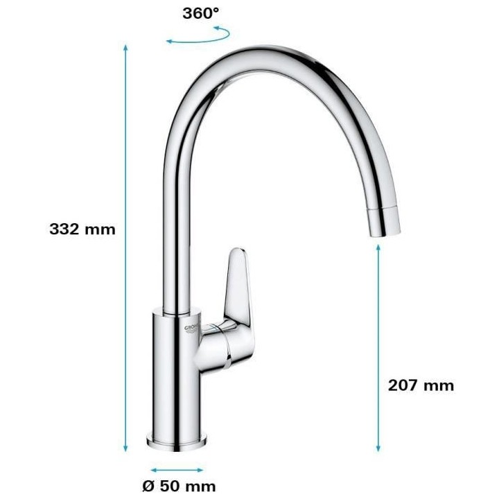 GROHE - Mitigeur monocommande Evier